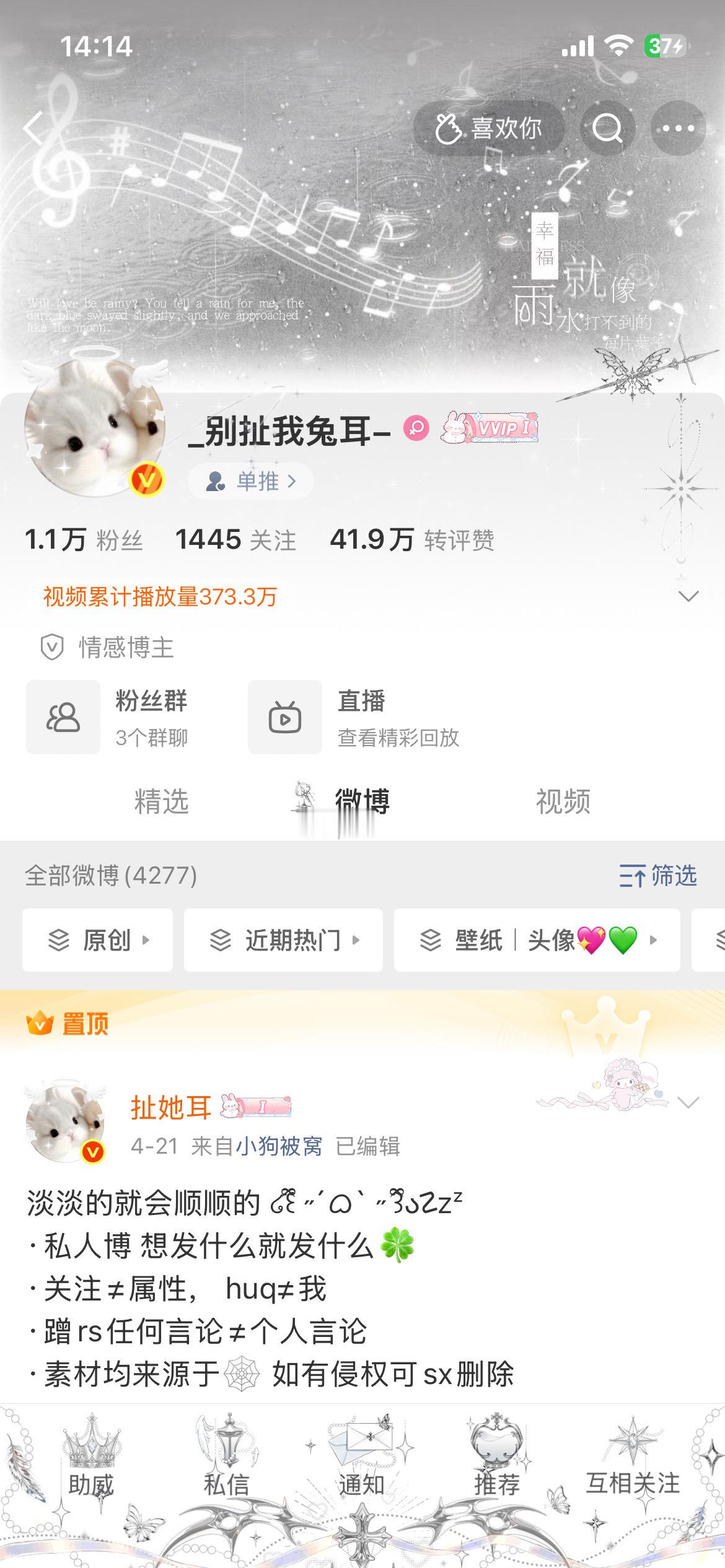 好可爱好般配🐰