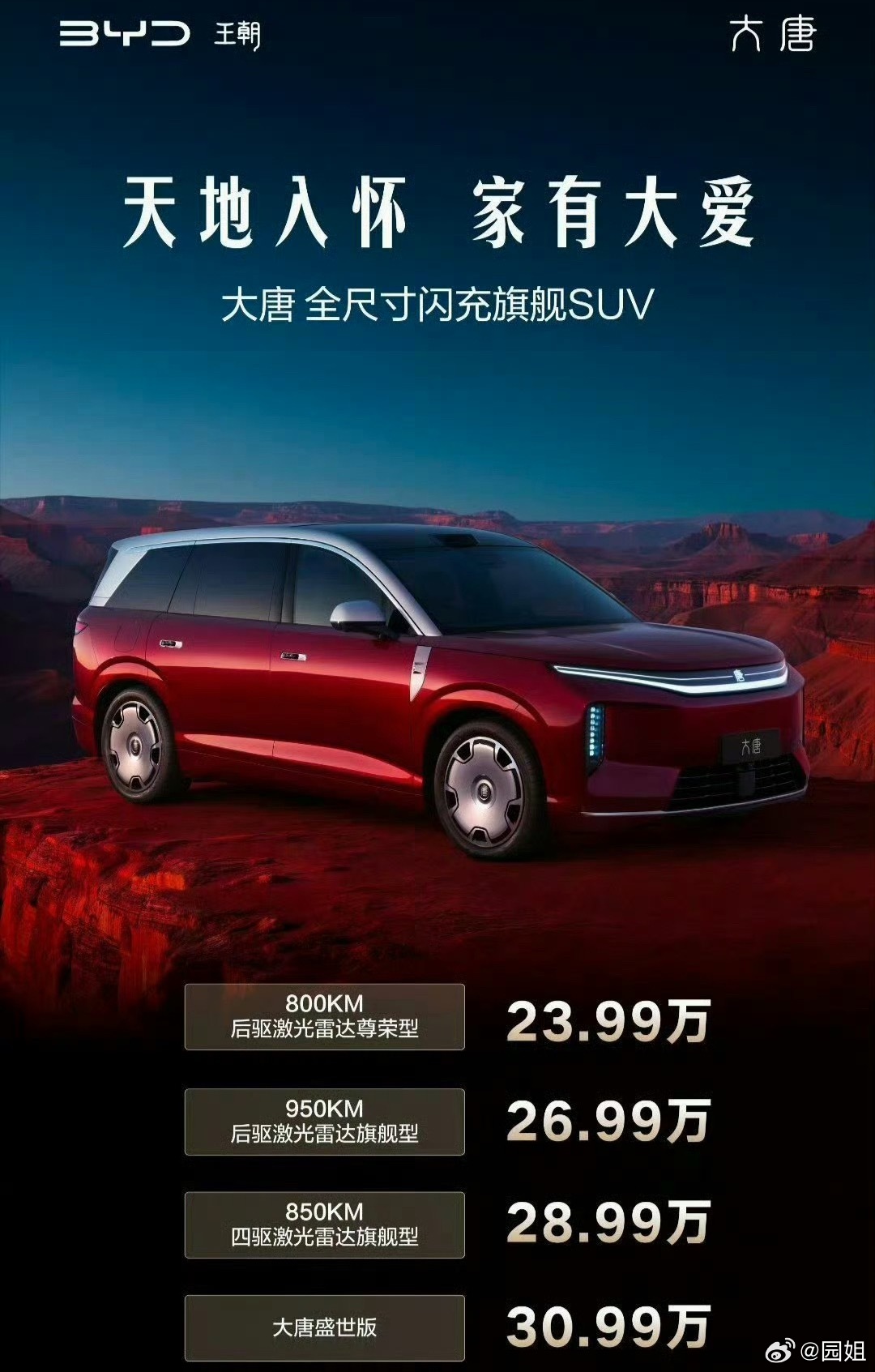 #比亚迪大唐#比亚迪大唐这个续航是真敢做，都950km了，就是自己有电池任性呗