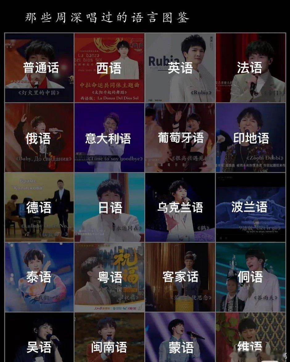 周深会这么多种语言[吃惊][吃惊][吃惊] ​​​