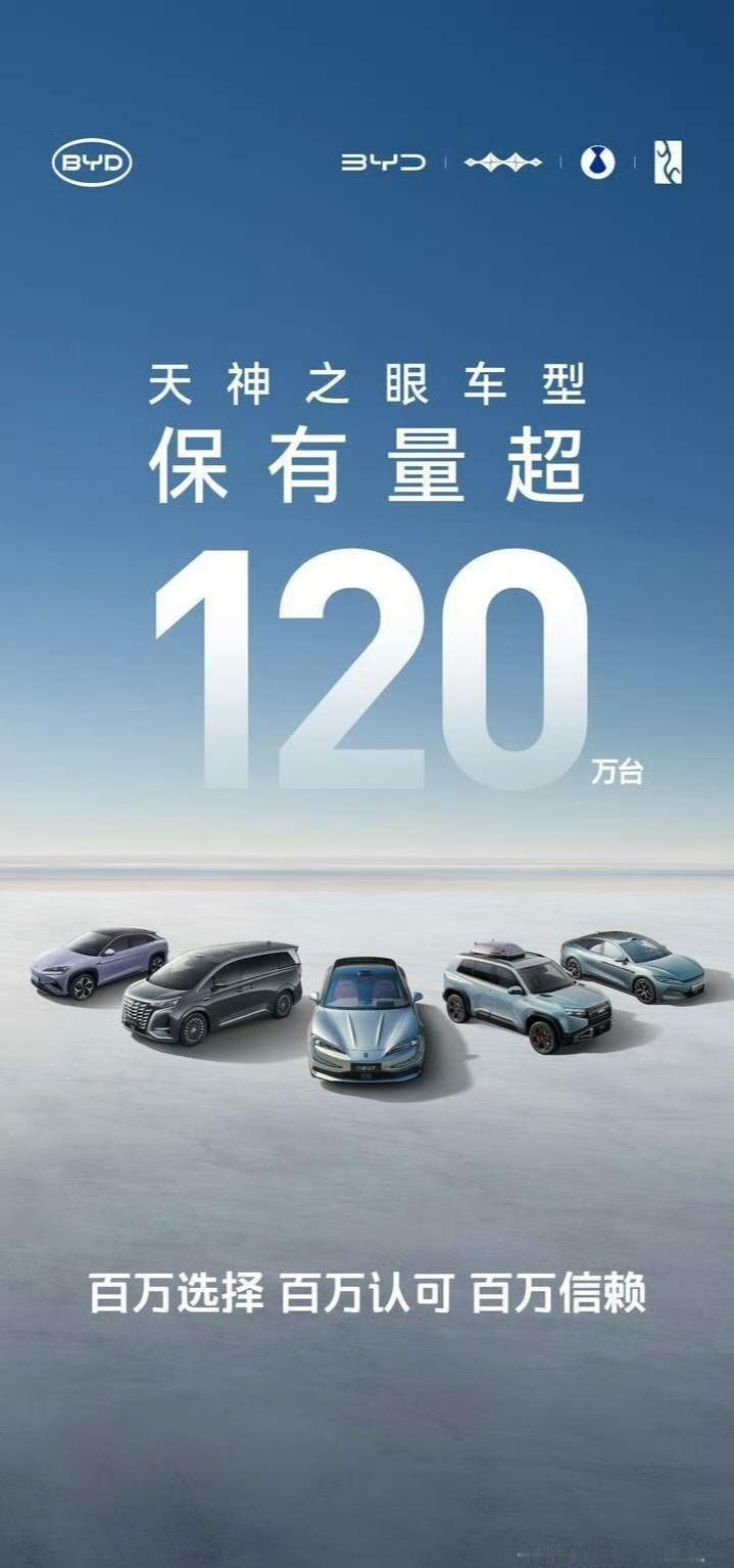 比亚迪“全民智驾”战略成效斐然，超百万用户选择天神之眼。发布仅半年，搭载智能辅助