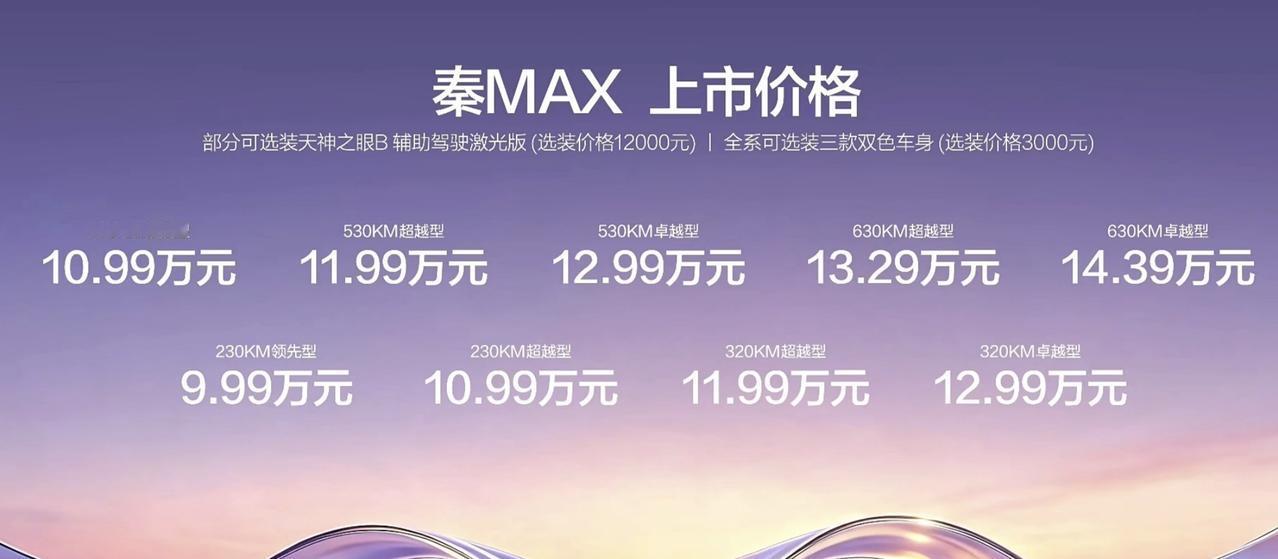 比亚迪秦MAX官宣，9.99万起！正式发布

8月13日，比亚迪秦MAX公布正式
