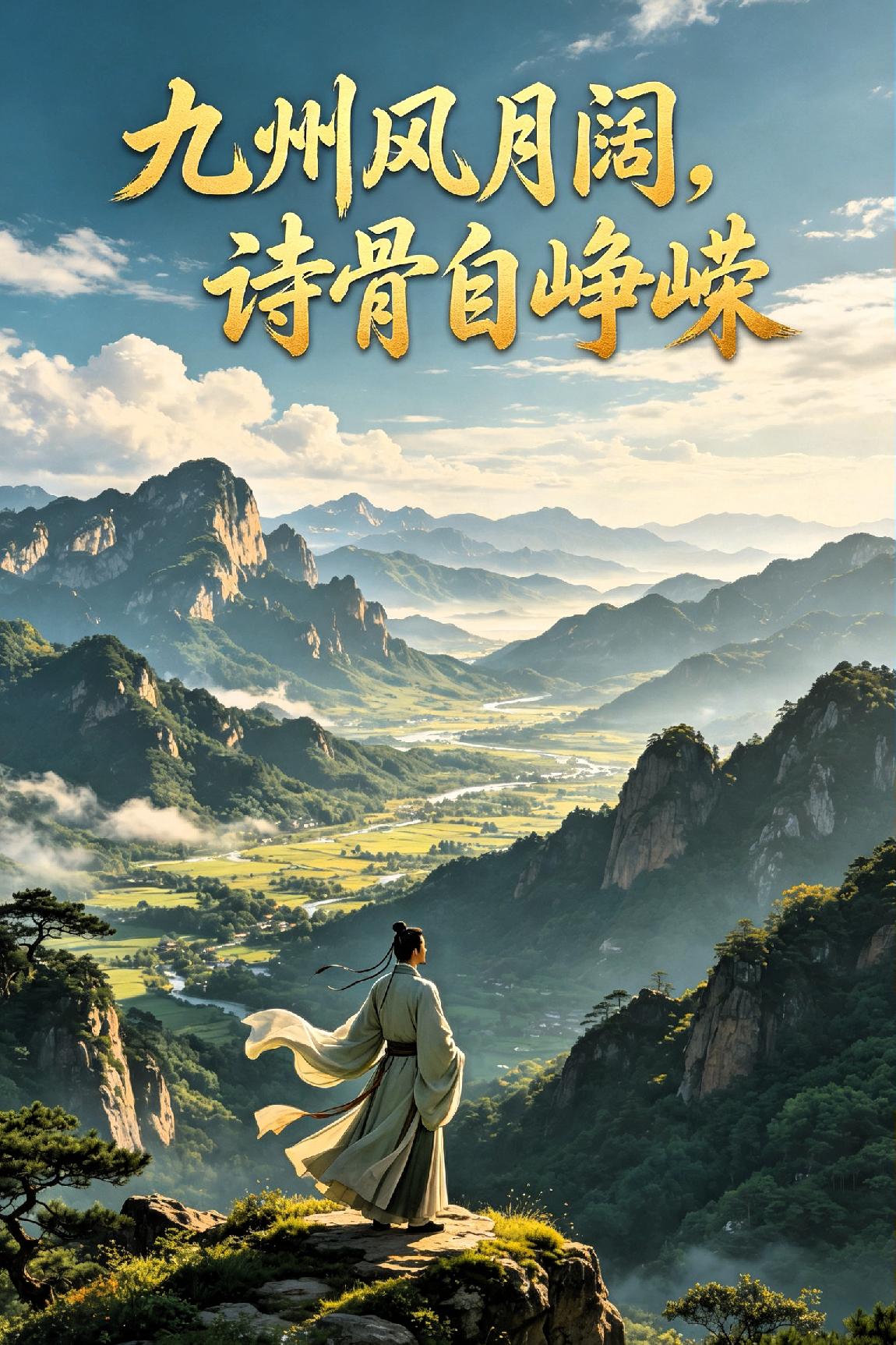 九州风月阔，诗骨自峥嵘！




七言诗.《天地诗魂颂》

云海横空舒浩意，山川