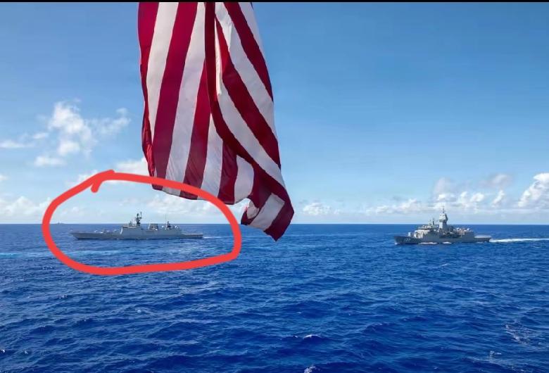 街溜子815电子侦查船又出现了，11月10日到18日，美日澳印四国在关岛周边完成