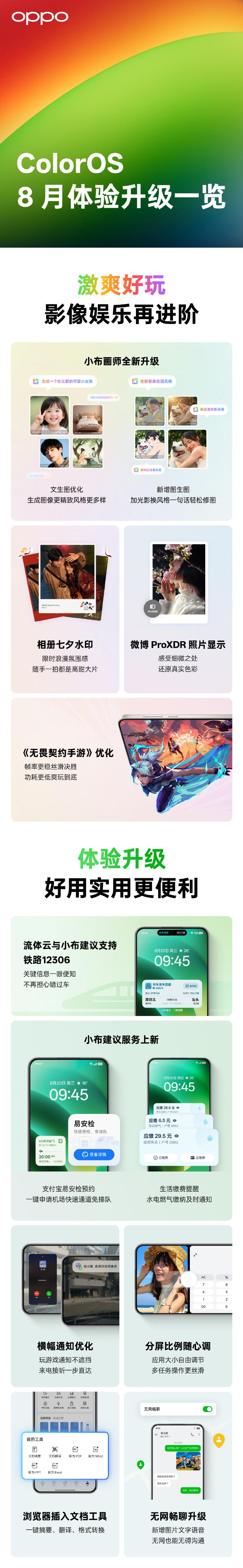 有一说一，ColorOS现在的更新优化体验真的越做越好。本身也是相当稳定舒服，依