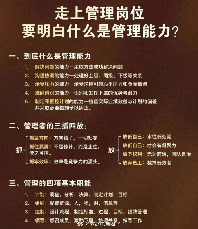 走上管理岗位，要明白什么是管理能力！ 
