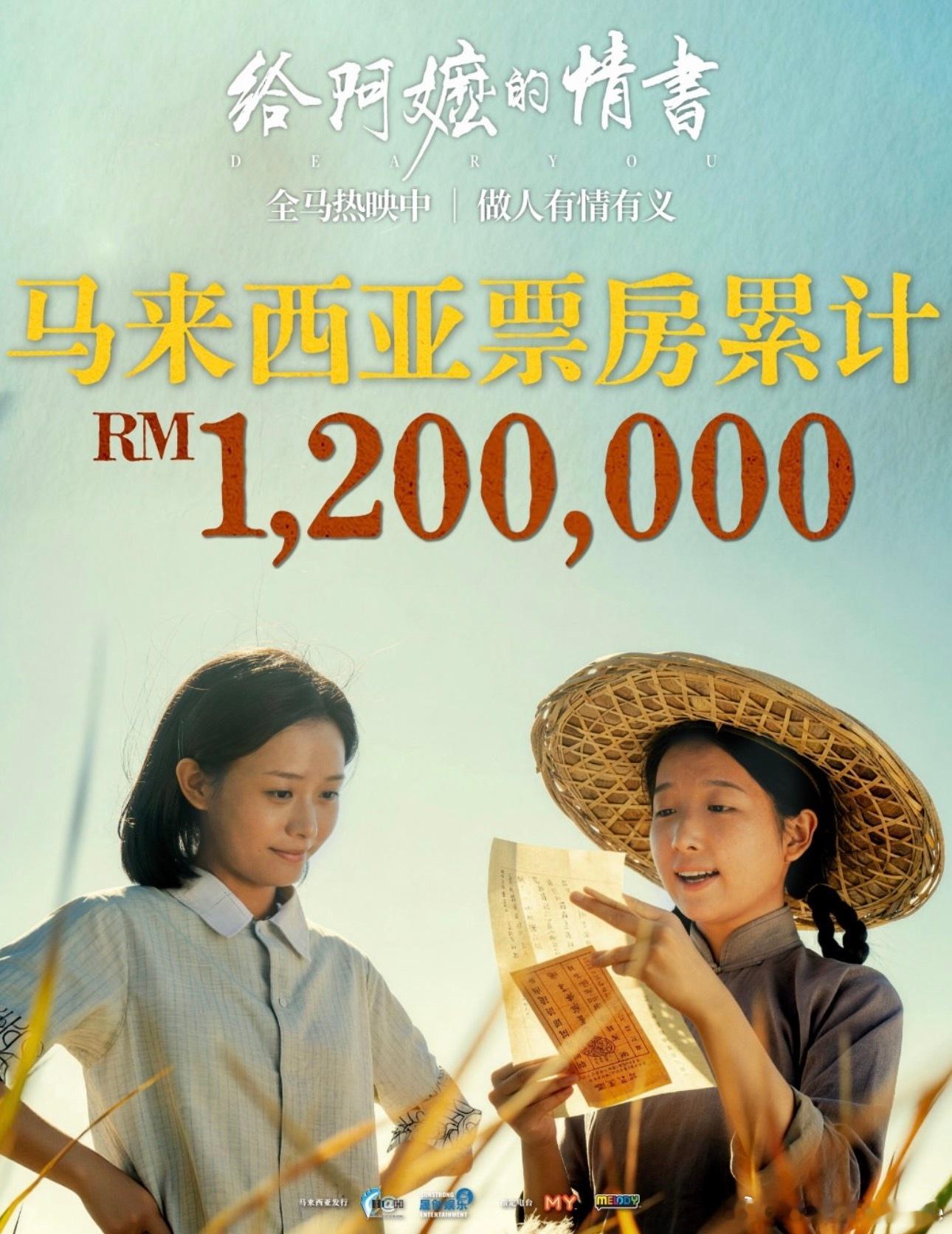 给阿嬷的情书 马来西亚公映两日，票房突破120w林吉特 