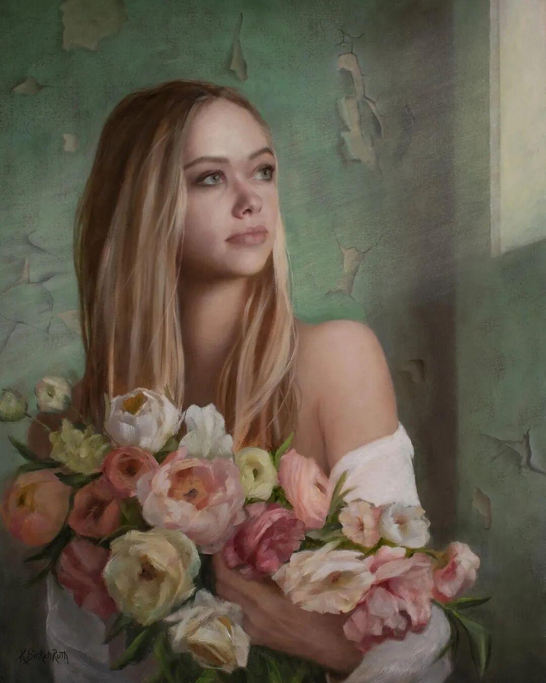 少女手捧鲜花，静谧如画，岁月静好。刘亦菲的哪些图片让你觉得特别养眼 你认为股市能