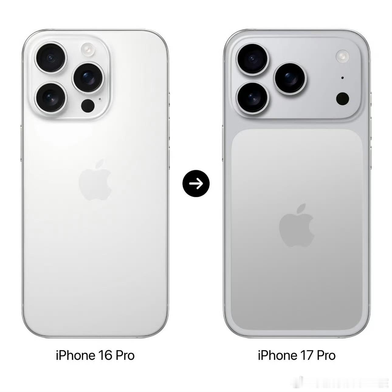iPhone17Pro最新外观曝光后置三摄采用横向矩形布局，背板采用铝合金+玻璃