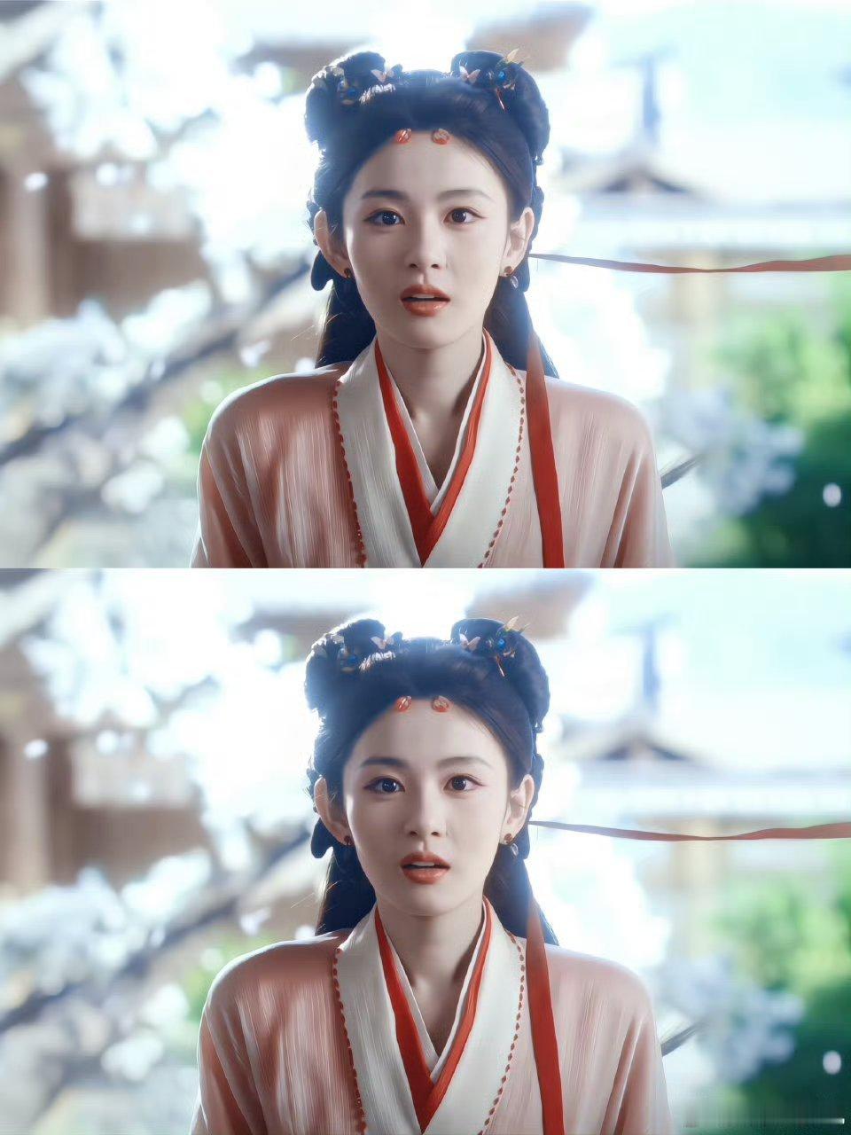 赵晴好灵怼脸拍都扛得住的颜值！一颦一笑都灵气十足，娇俏灵动又我见犹怜，每个表情都