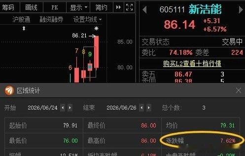新洁能605111📈T+2涨幅7.62%，恭喜耐心等待的朋友！今日看盘