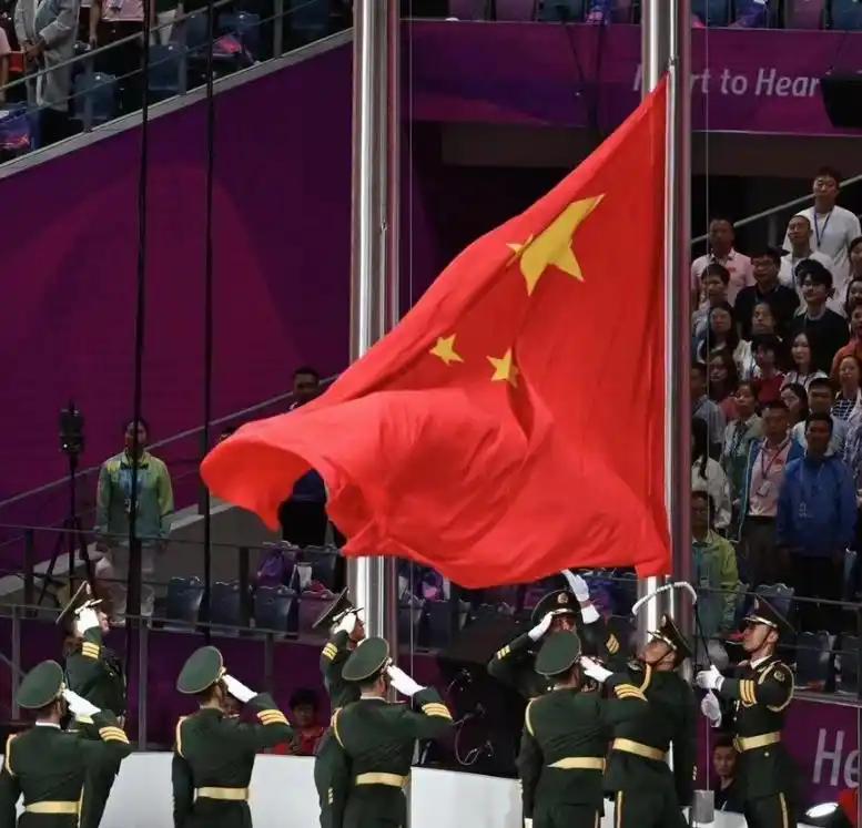 中国国民党发布严正声明：9月18日下午1点半，名古屋亚运会选手村开村升旗仪式现场