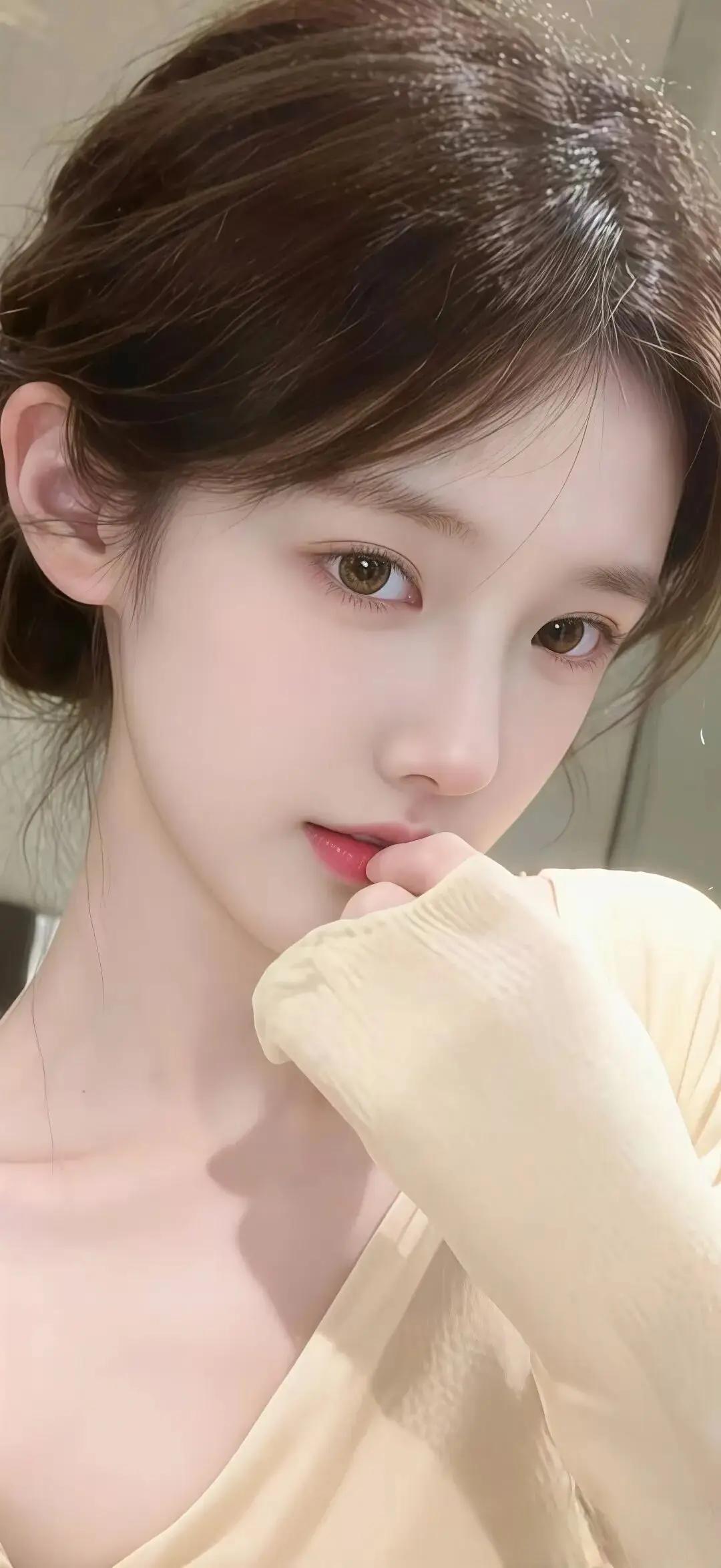 温柔甜美的少女，浅浅的微笑，让人心旷神怡。