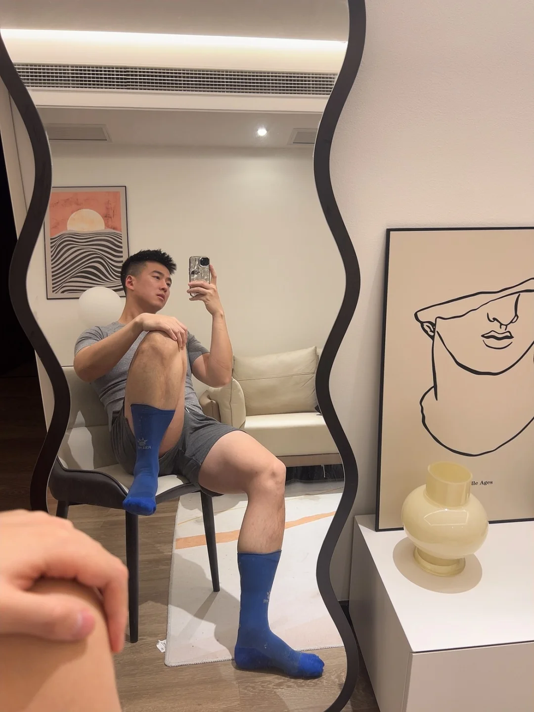 穿蓝色袜子真的好ins