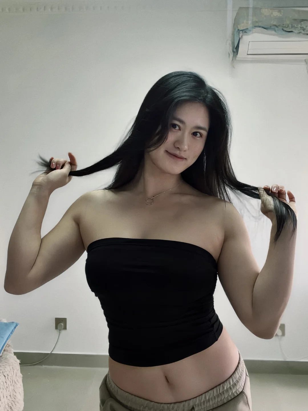 抹胸真的很适合肌肉女。💪🏻