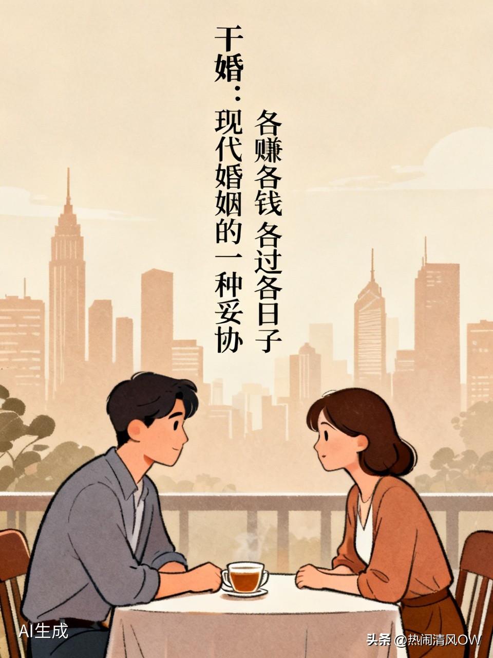 干婚确实是感情不和夫妻的一种妥协之选。现在很多夫妻就像合租室友，各赚各钱、各过各