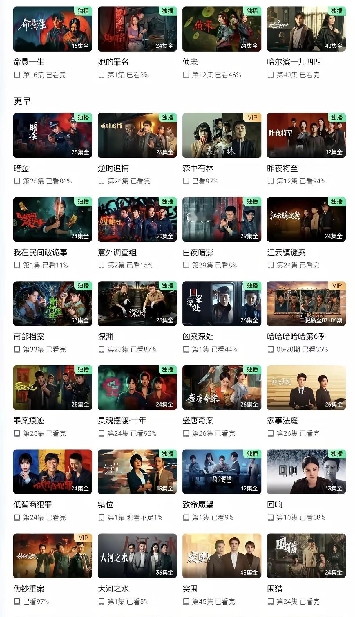 看了看自己上半年的播放记录别人：诗和远方我：尸和警方 