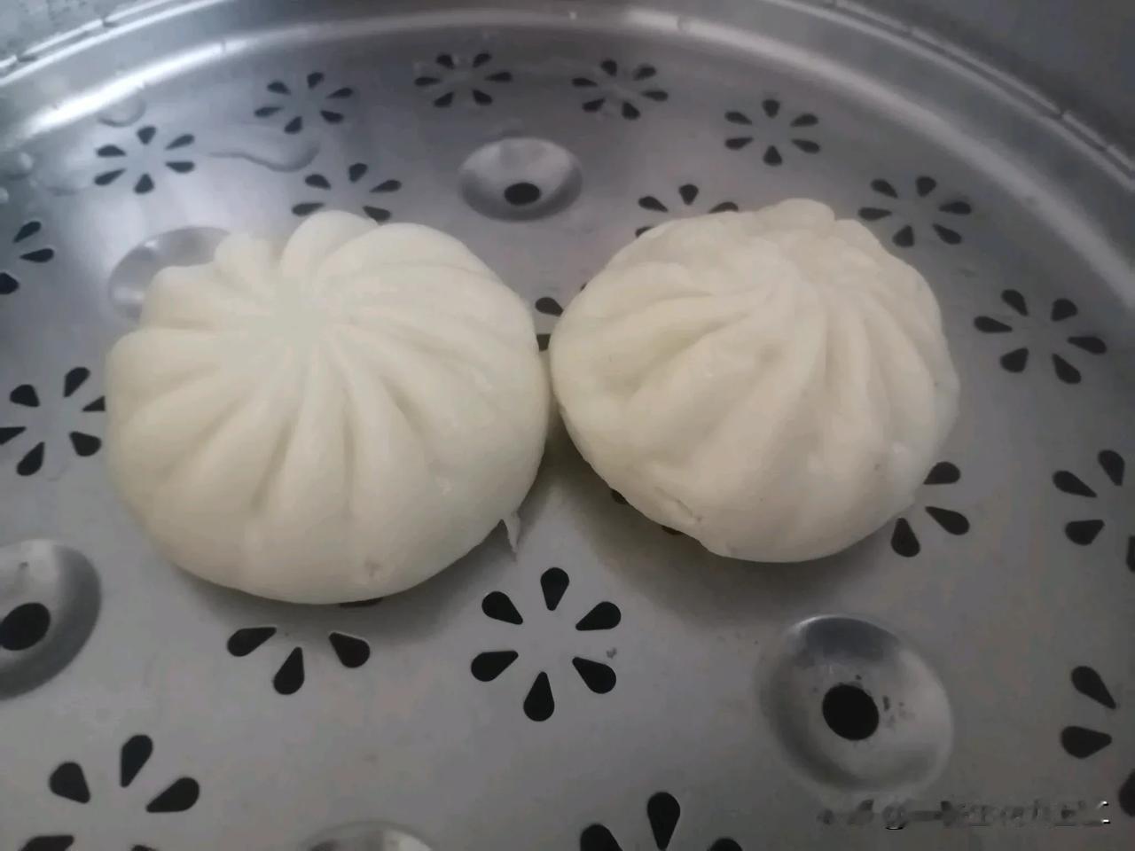 两个素菜包，现在早餐店的包子越来越贵，两块钱一个还特别小。难得取买一次包子，感觉