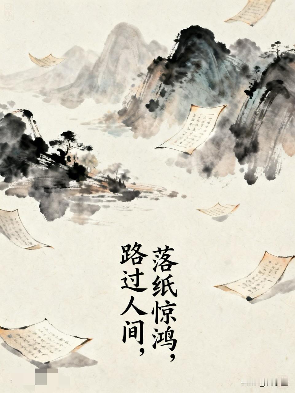 落纸惊鸿终成空，凡人皆在人间熬

越认真生活，越容易尝遍人情凉薄。

“落纸惊鸿