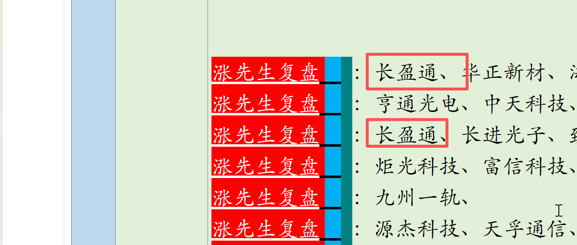 复盘出现两次重复，并非错误，一个是前排，一个是行业分类。 