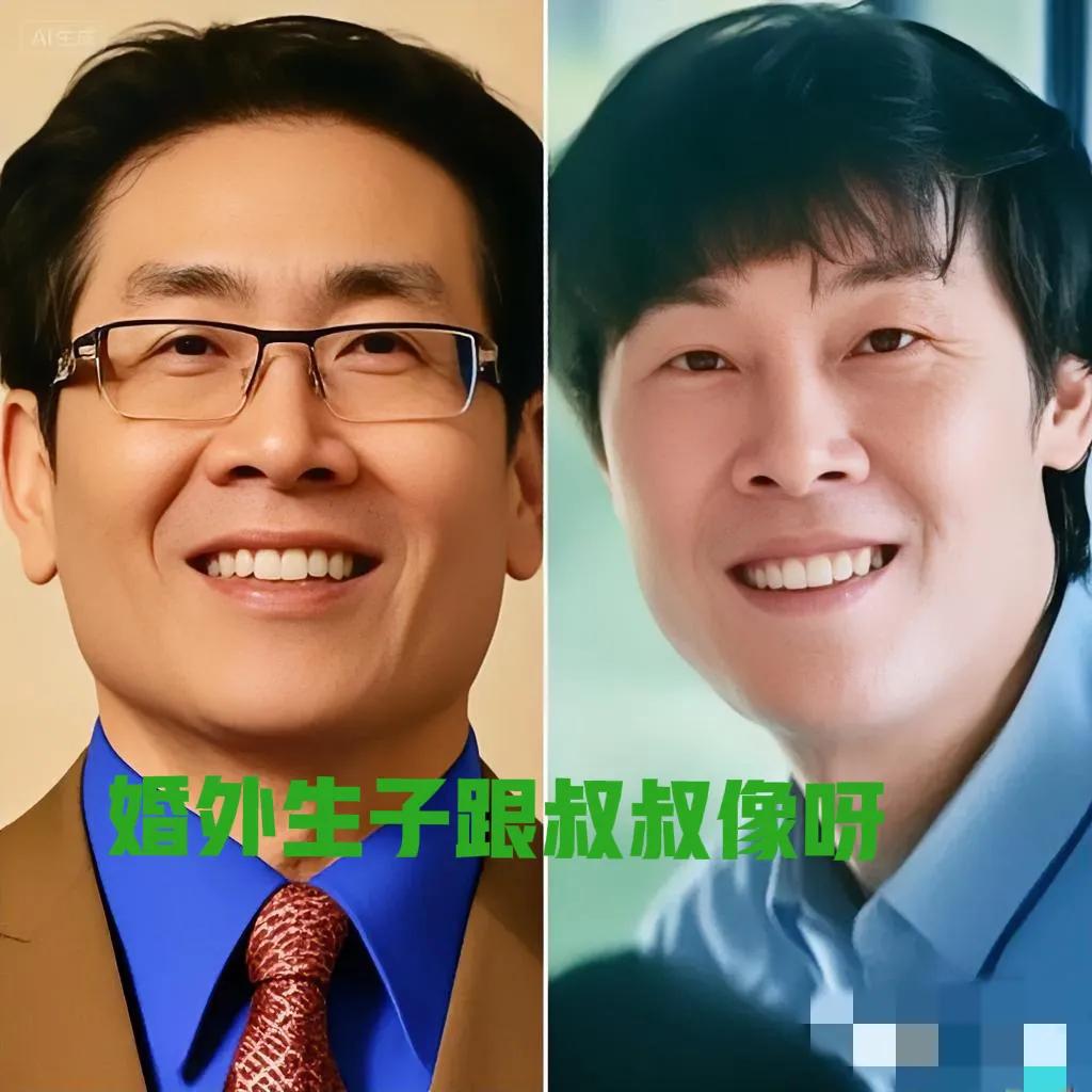 这剧情比小说还抓马！
有网友把宗馥莉叔叔照片和所谓“私生子”一对比，好家伙，简直