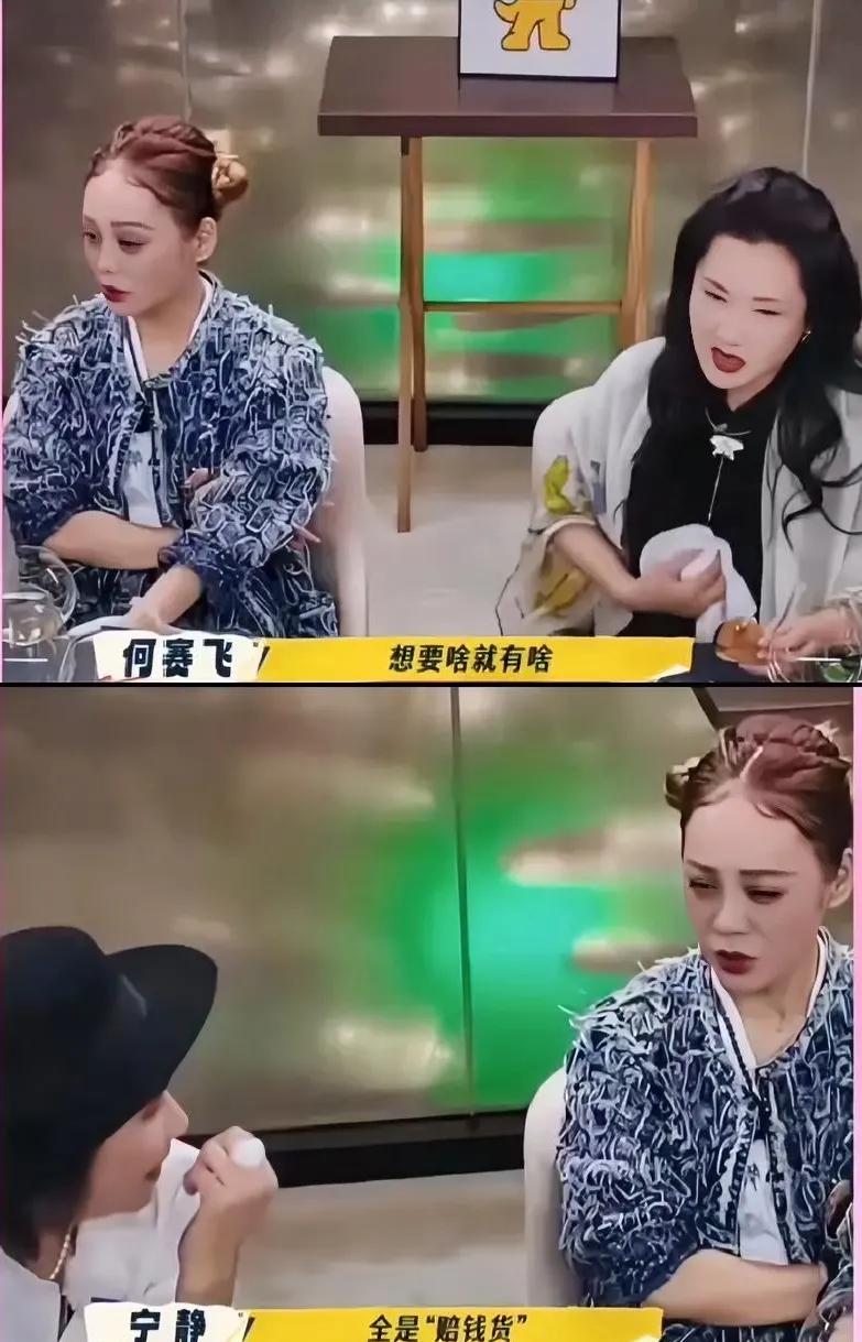 繁花团真人秀上，宁静说：“儿子全是赔钱货”，让刚接完儿子电话的张柏芝有些茫然。