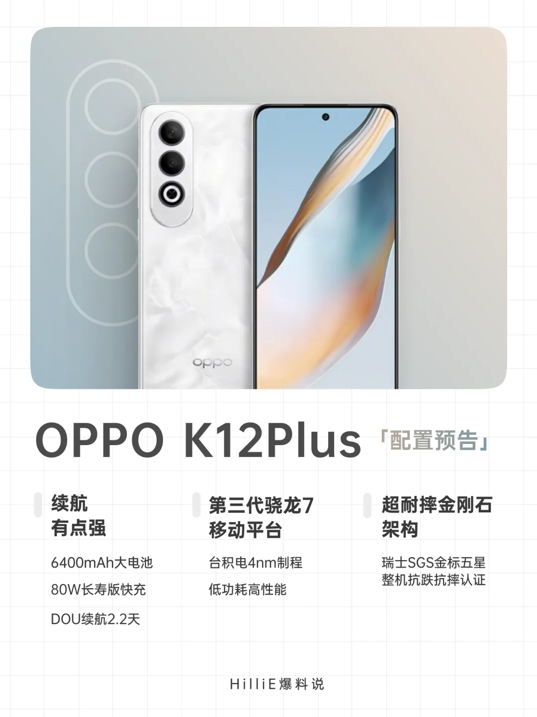 OPPOK12Plus配置预告｜这个续航有点强