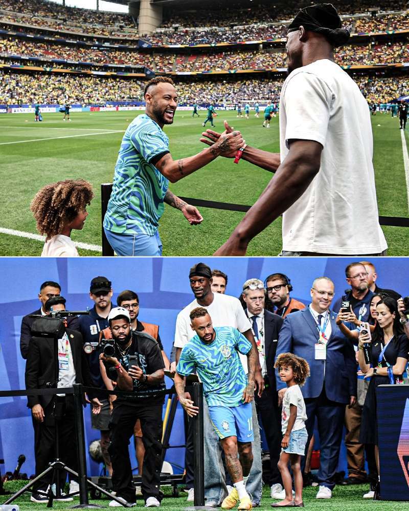 neymar 好兄弟吉米巴特勒也来现场看球了巴西vs日本内马尔