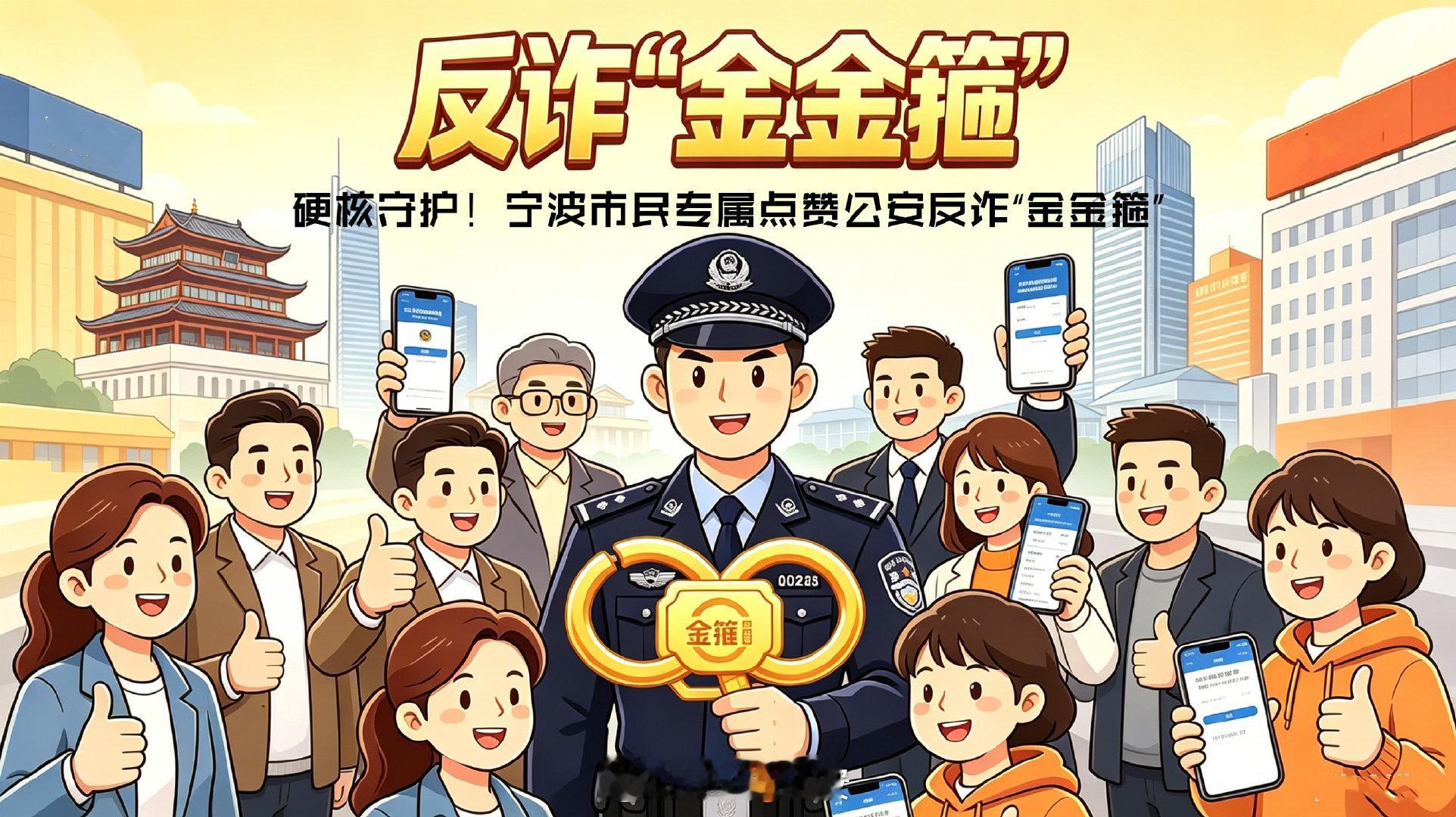 金金箍 【硬核守护！宁波市民专属点赞公安反诈金金箍 】真实的反诈拦截现场，最能彰