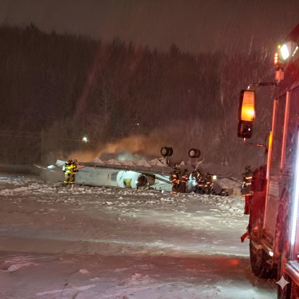 🚨 一架私人飞机在缅因州坠毁，机上人员均为顶尖的反移民及海关执法局（ICE）/