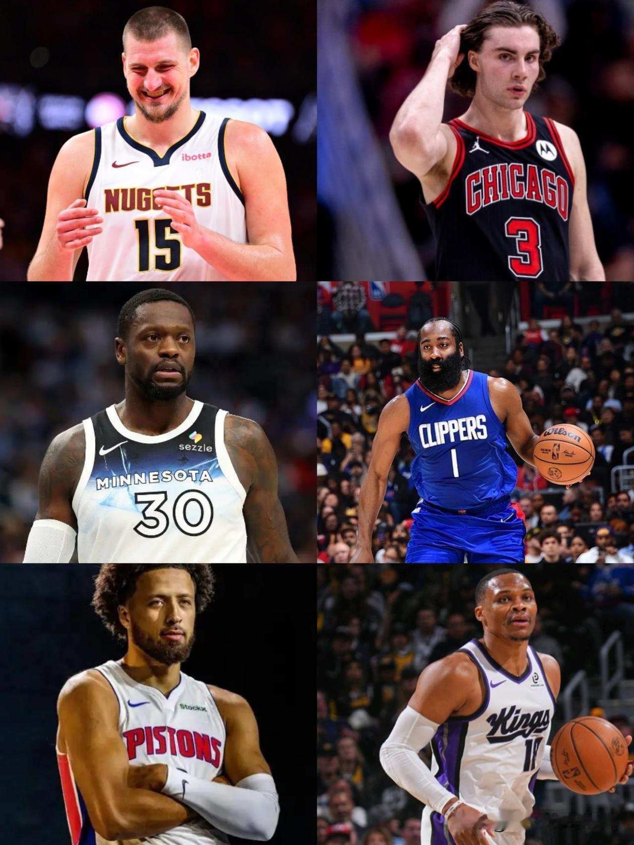 本赛季至今拿到三双的球员都有谁

1  约基奇6次，11场比赛就拿到6次
就不一