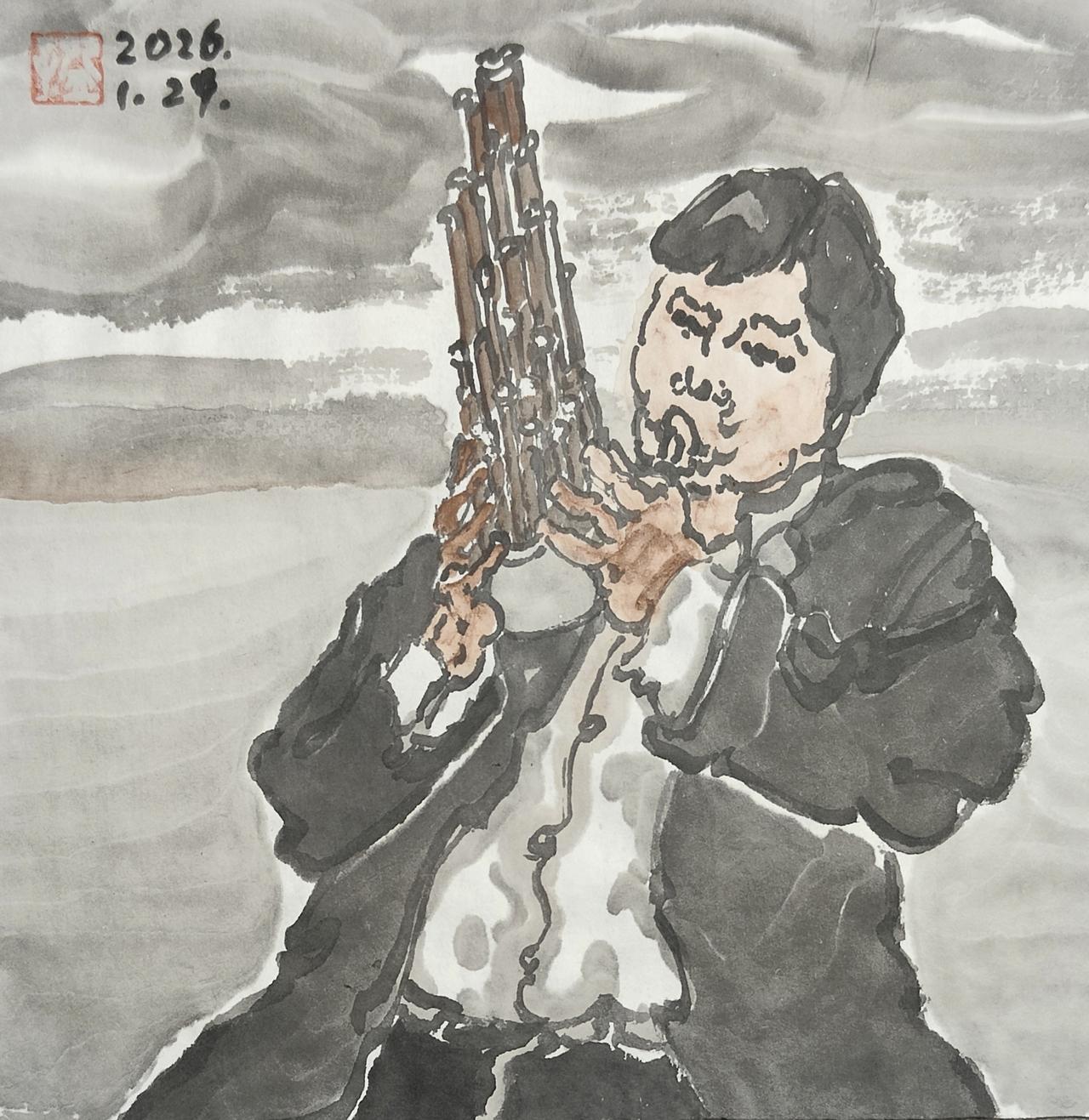 碗子的纸片水墨