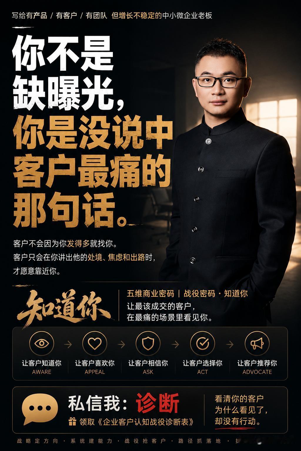 很多企业不是缺客户，
​而是没有击中客户的痛点；
​不是缺曝光，
​而是没有进入
