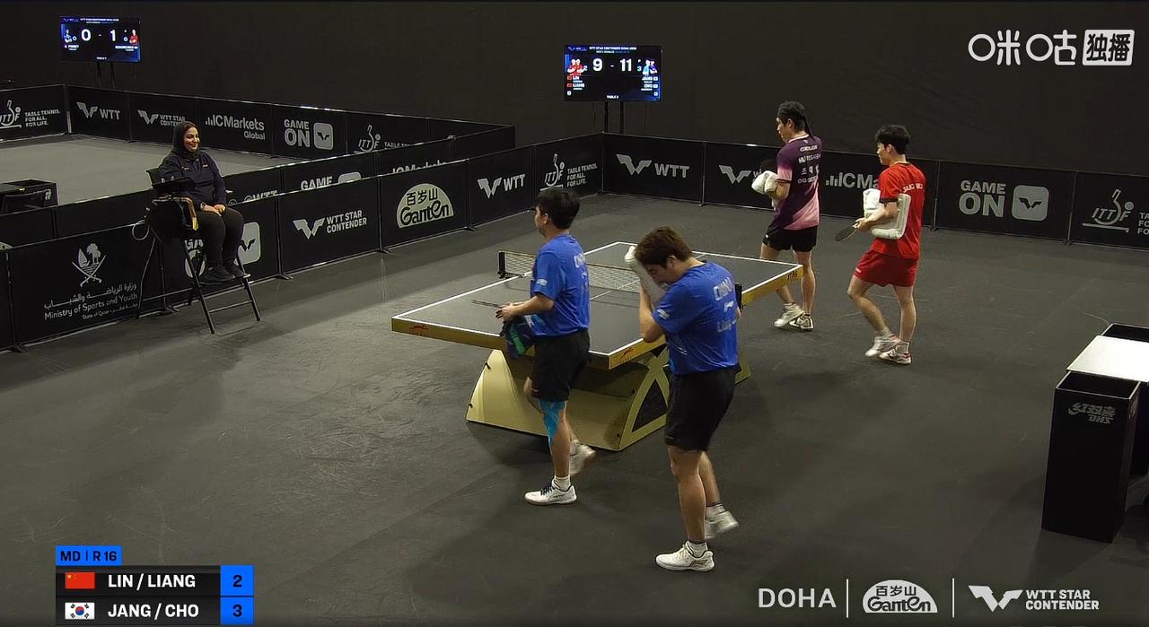 今晚的志强是开心的，指导的陈俊菘和覃予萱3-2战胜了台林和学姐，但是今晚的白告是