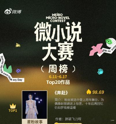 微小说大赛周榜第一名的颖火虫追星故事，看完直接破防。收到和赵丽颖跨年同台邀请，粉