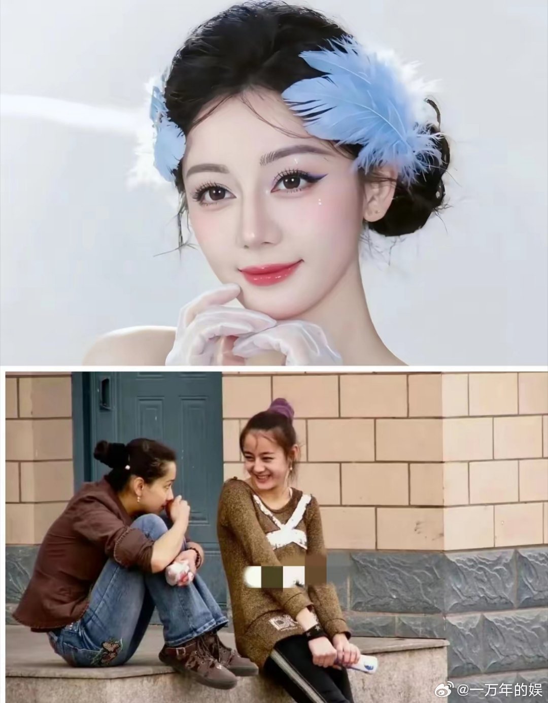 谁懂啊！15岁的迪丽热巴就已经美到发光了这张2007年新疆街头的旧照，就能看出来