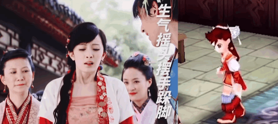 #杨幂说争取不让动漫粉失望# 杨幂在还原角色方面一直都做得很好啊，当年的雪见生气