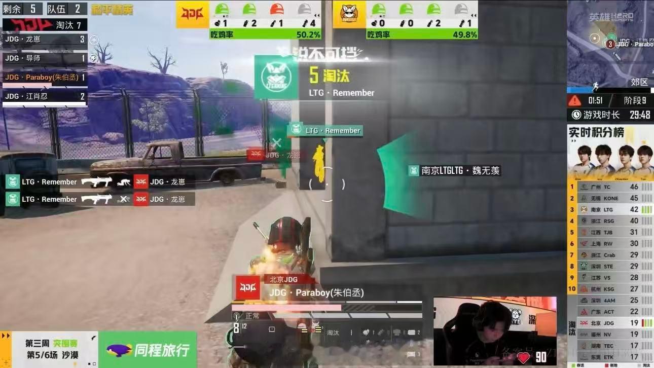 JDG触底反弹独狼吃鸡逆势翻盘，独狼绝境突围，一人之力拿下胜利。 