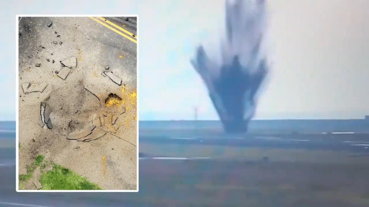 二战时期的一枚炸弹在日本一座机场爆炸，该炸弹已被埋藏了80年。

此次爆炸在日本