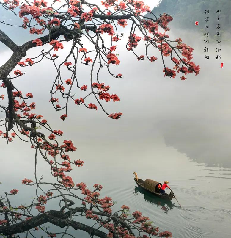 AI妙生图一江春水摇花影。