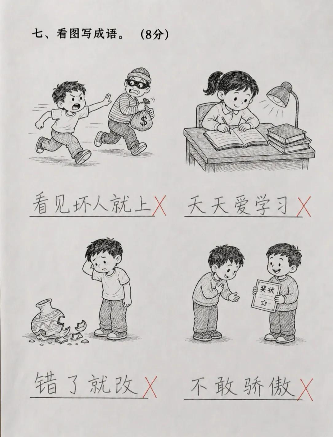 帮帮忙来解题，看图猜成语？