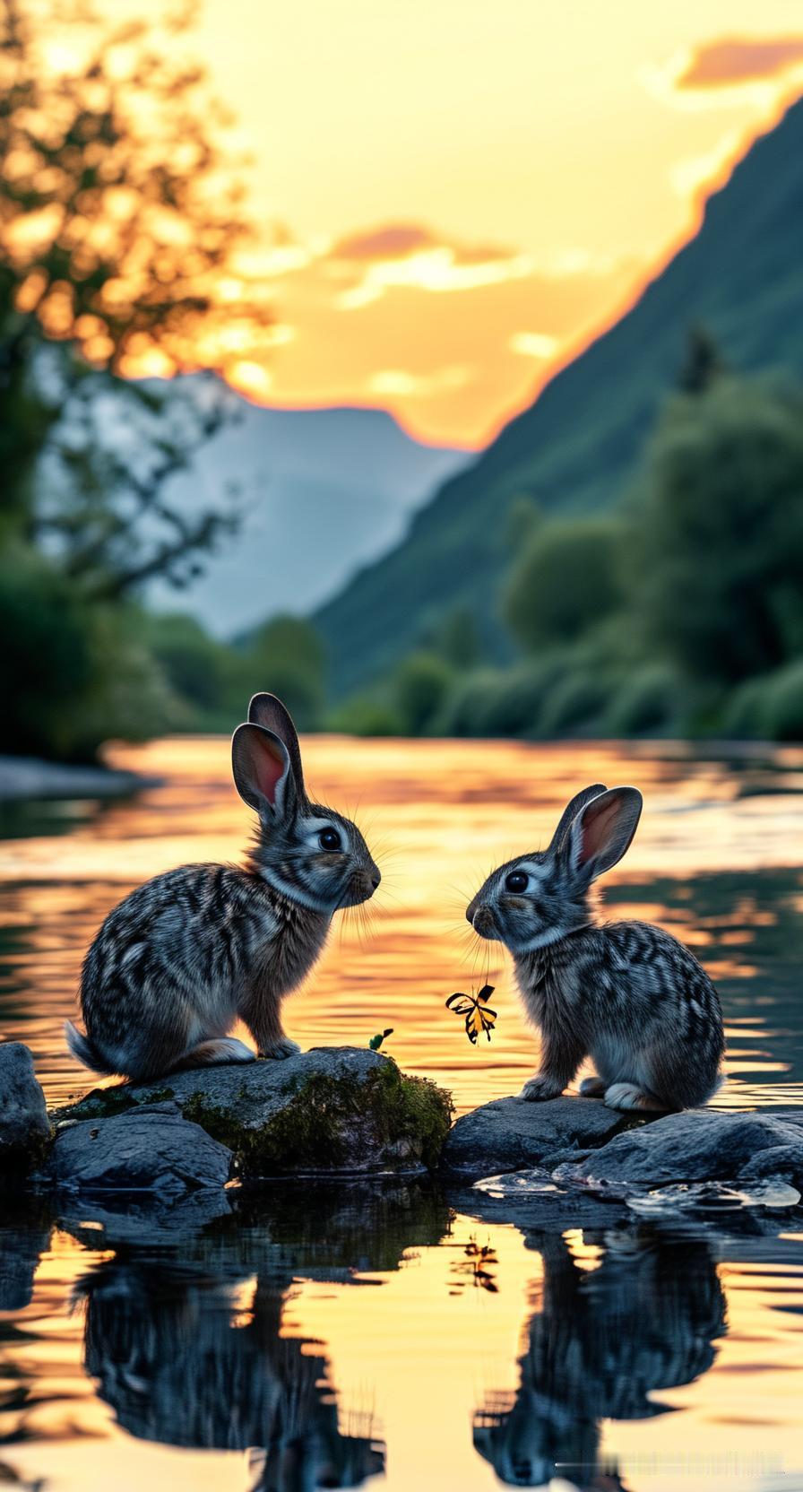 上联：凝眸远望千山景
下联：细听清风万籁声