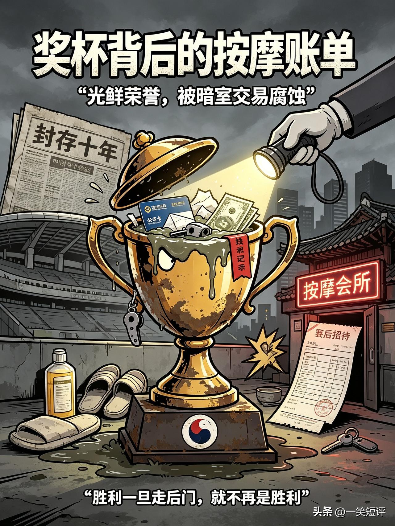 【韩国🇰🇷惊天大丑闻，掩盖十年终曝光】
世人皆知韩国🇰🇷体坛黑幕多。
这