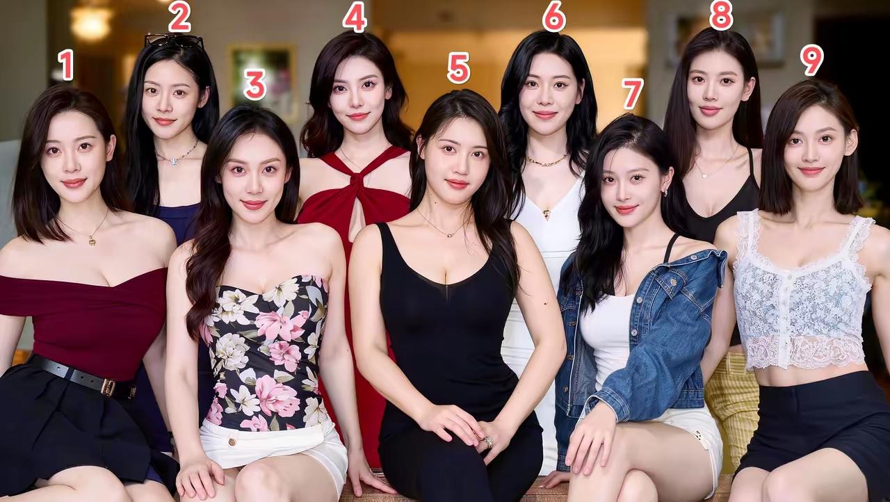 为什么成熟的女人越来越受欢迎图上9位美女，个个各具特色，各有千秋，你喜欢几号？