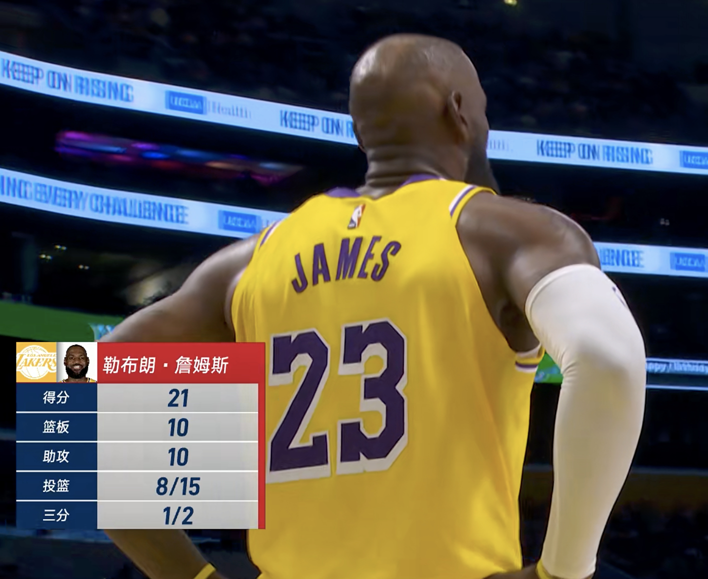 恭喜詹姆斯，三双了！ 继续刷新NBA历史最年老的三双纪录！奇才vs湖人