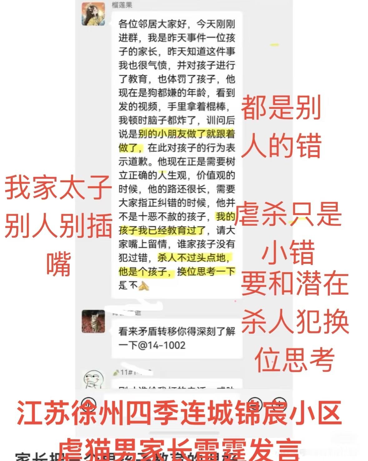 徐州一小区三名男孩虐猫致死亡现在的保胎技术还是太强了，完全天生坏种，发生这么多起