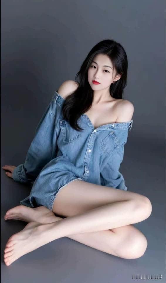 牛仔少女，随性自然，尽显青春活力！大长腿性感女神 清纯甜美