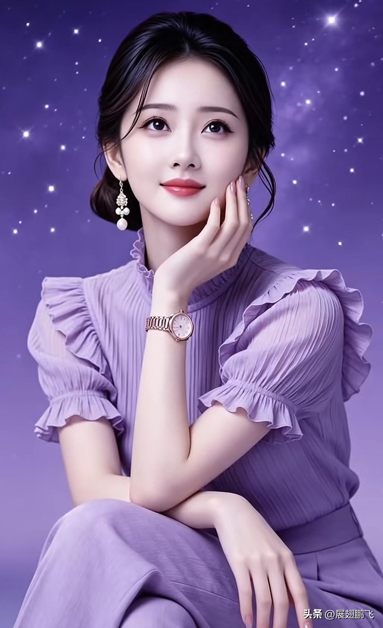 温柔紫调，梦幻少女，优雅气质，尽显迷人魅力！紫色梦幻少女 紫色少女风 粉紫色系美