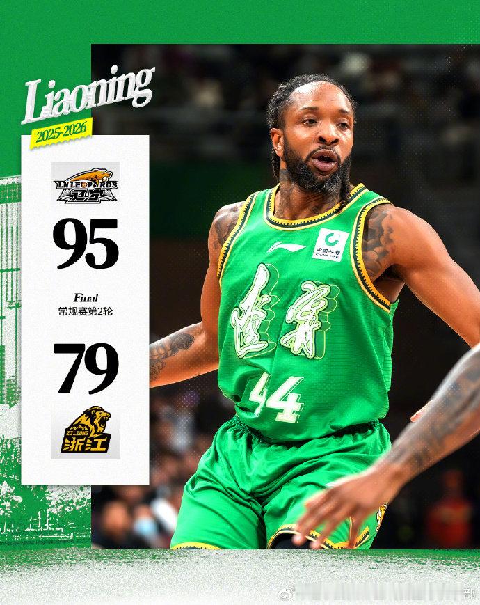 辽宁男篮击败卫冕冠军广厦威尔斯30分、王岚嵚19分5个三分、姜宇星12分、付豪1