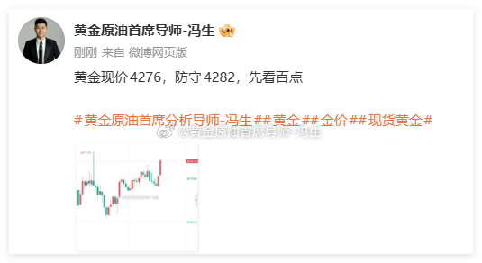 黄金4276空单，开局小赚20点立马反转，唉 遗憾止损了，最近赚太多，回吐一点给