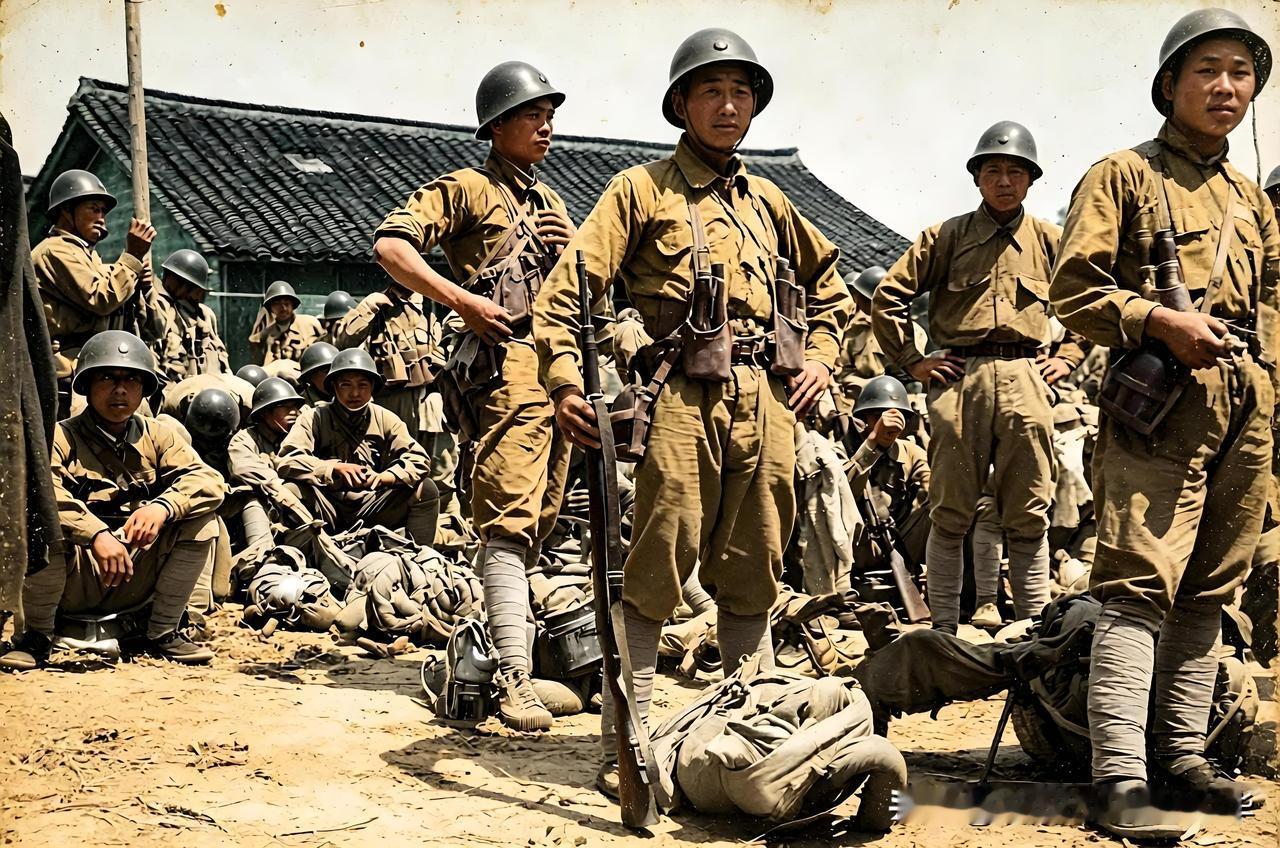 这是一张非常珍贵的一手战地纪实影像
照片上是1947年5月，孟良崮战役结束后，被